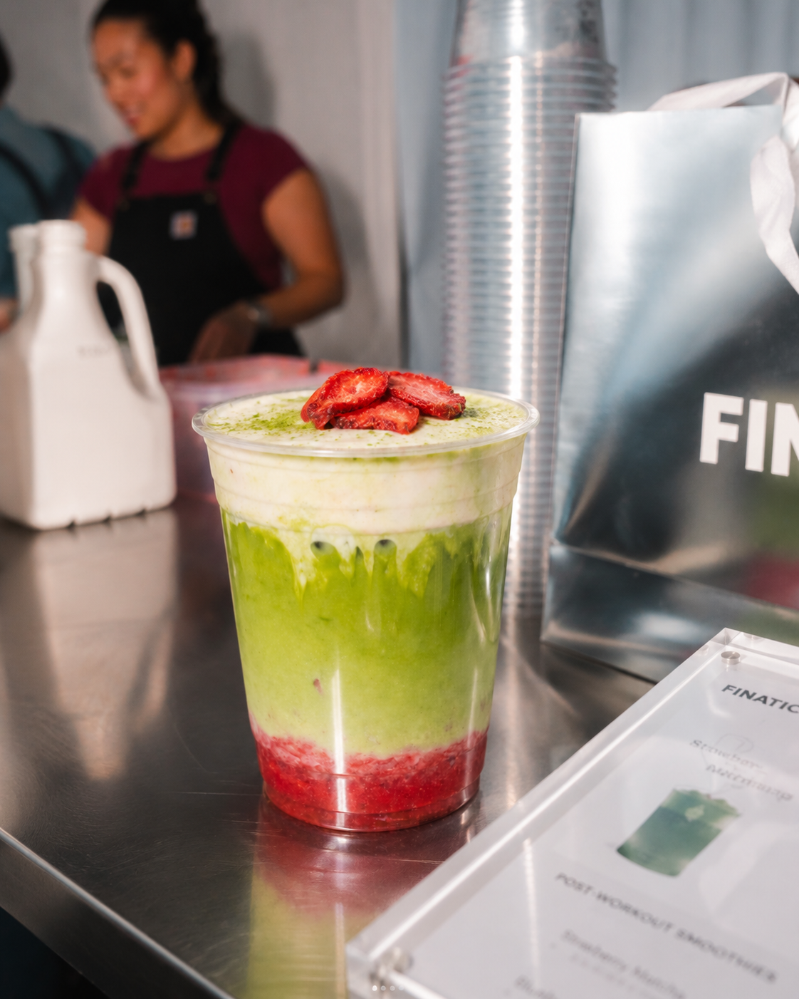 Calculating monthly matcha volume for cafes